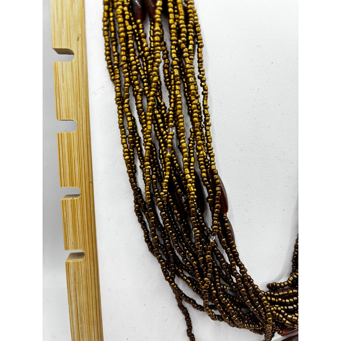 SILPADA Bronze Seed Beads Multi Strand Necklace