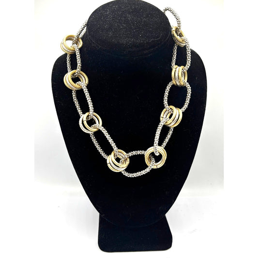 EXPRESS Women's Two-Tone Circle Chain Necklace