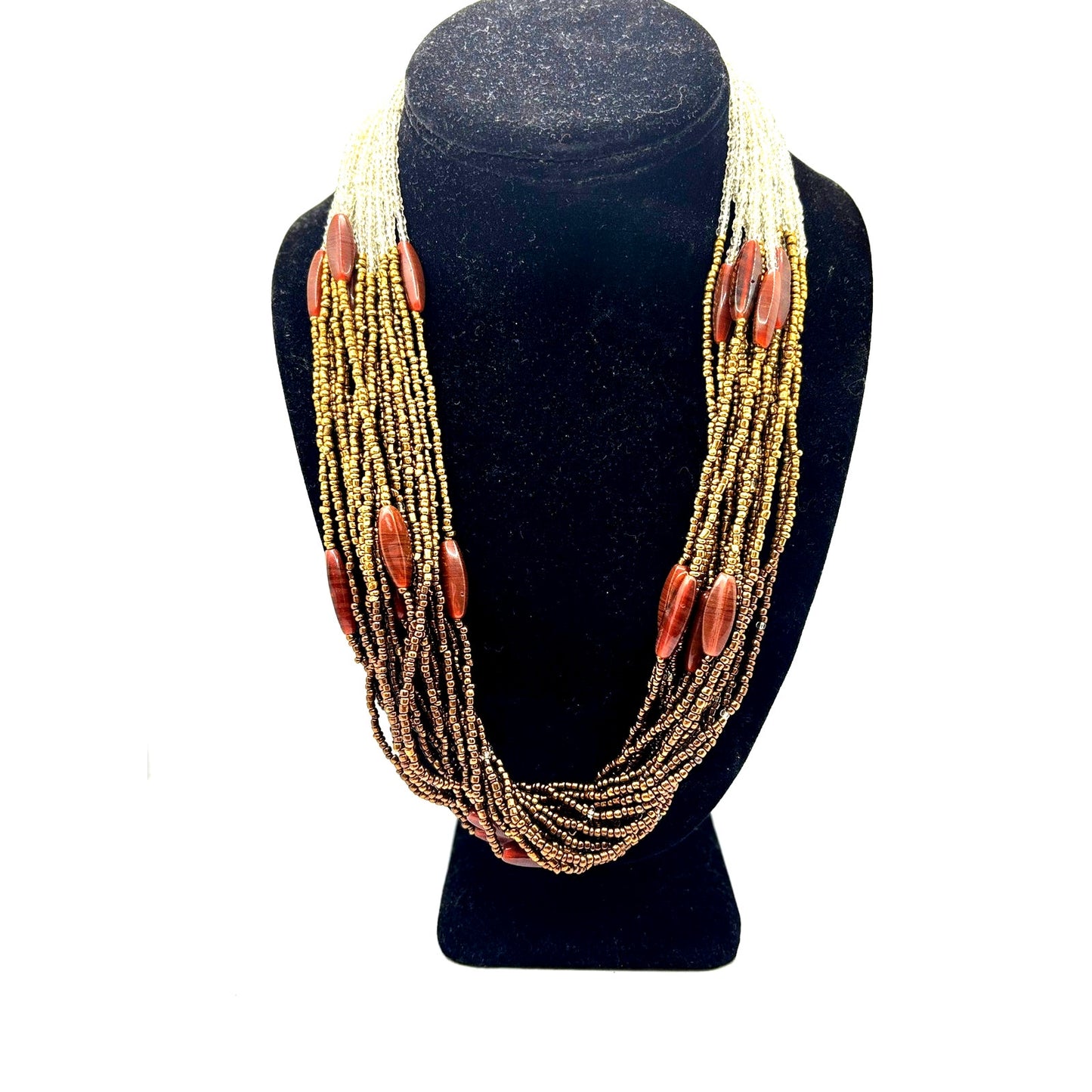 SILPADA Bronze Seed Beads Multi Strand Necklace