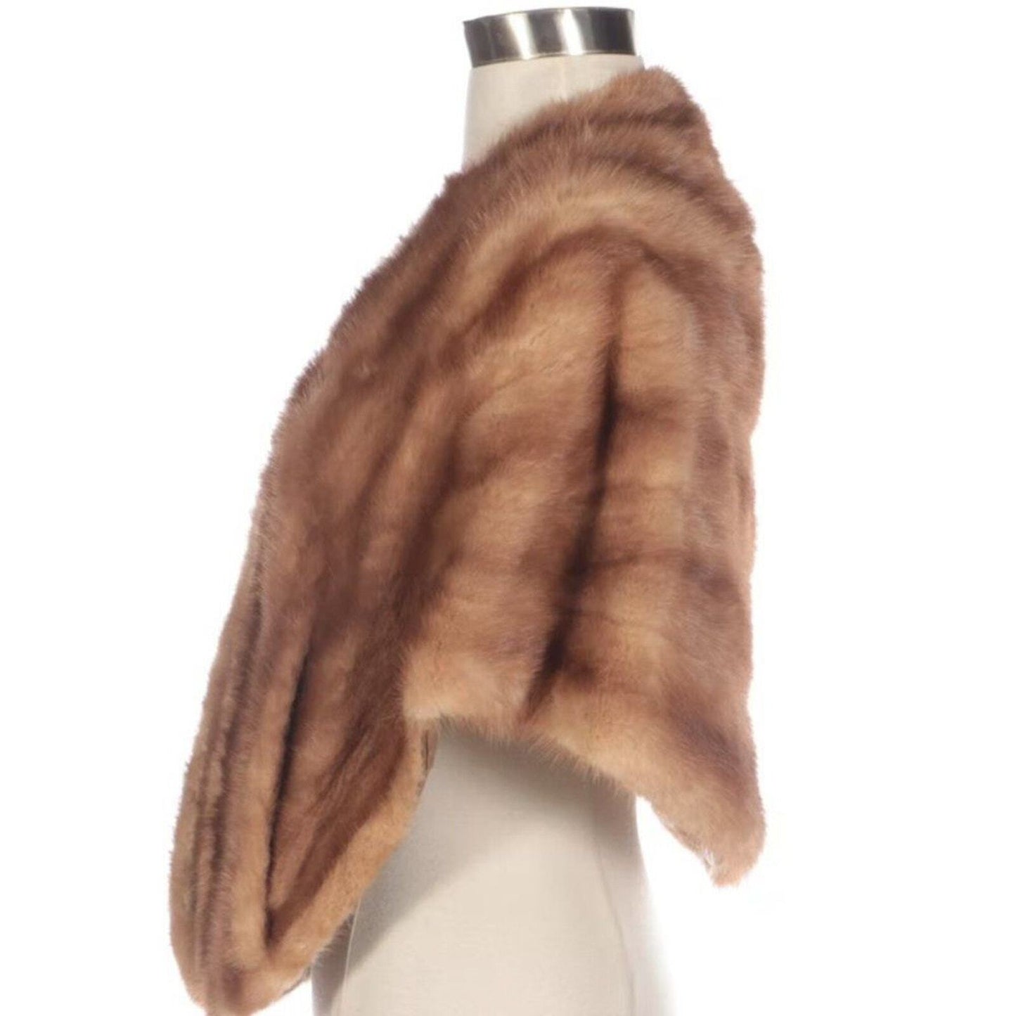 DAVIDSON Vintage Honey Brown Mink Fur Stole & Hat