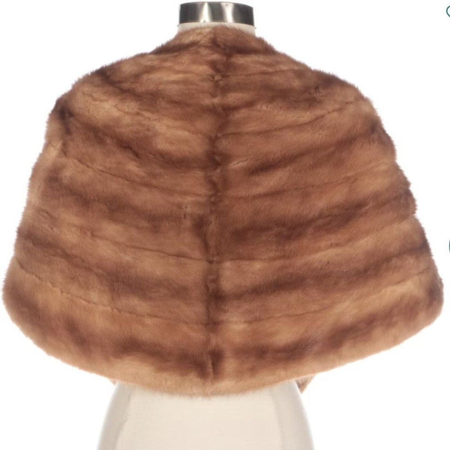 DAVIDSON Vintage Honey Brown Mink Fur Stole & Hat