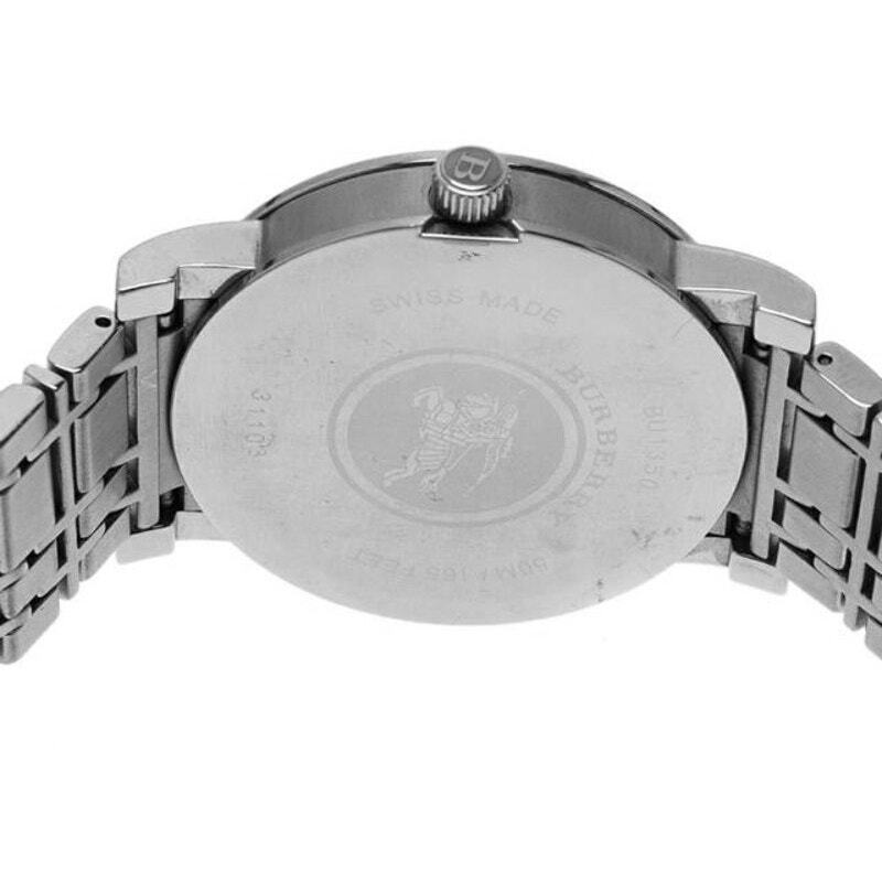 BURBERRY Unisex Heritage 38mm Silver Stainless Steel Swiss Watch