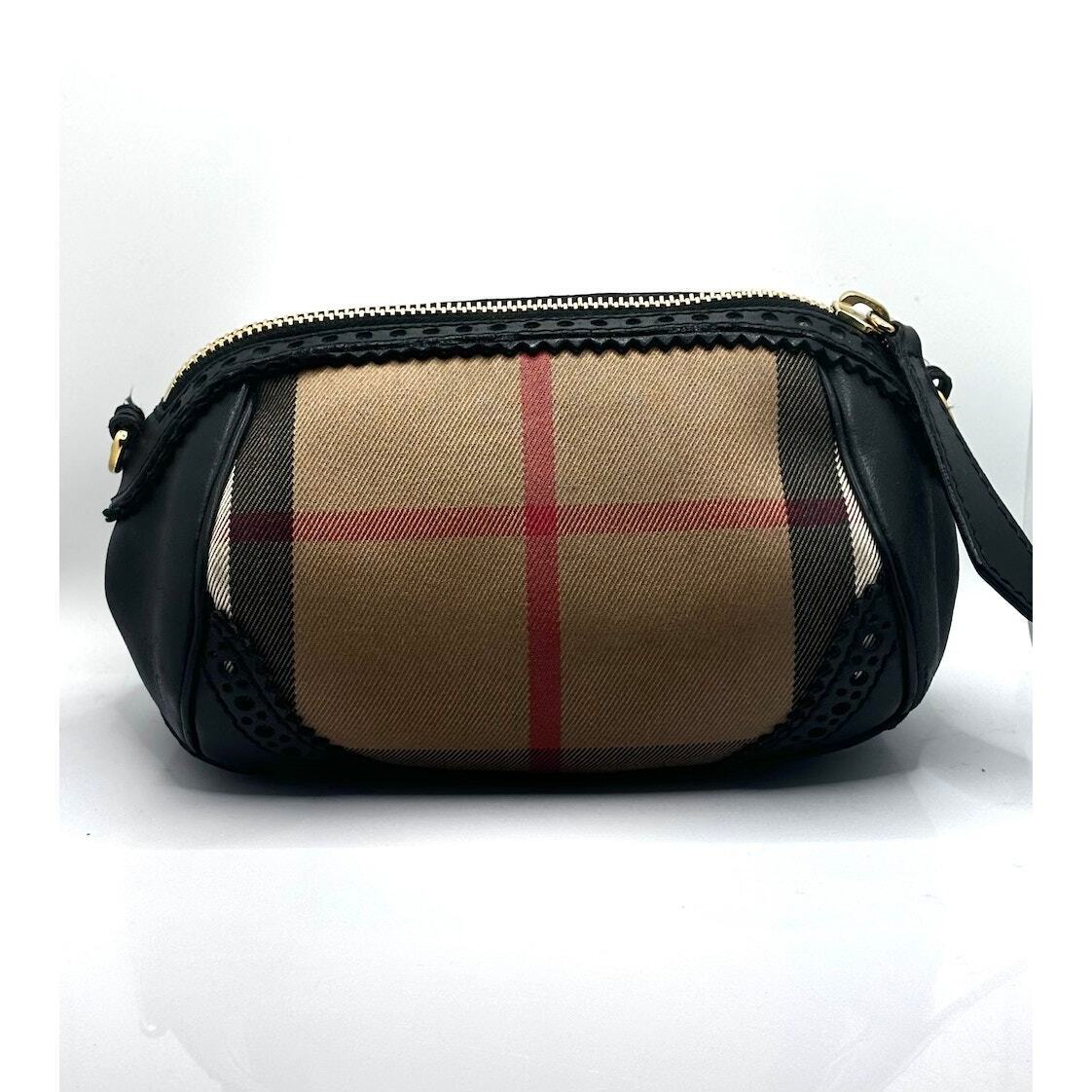 BURBERRY Women's House Check Perforated Leather Crossbody Bag