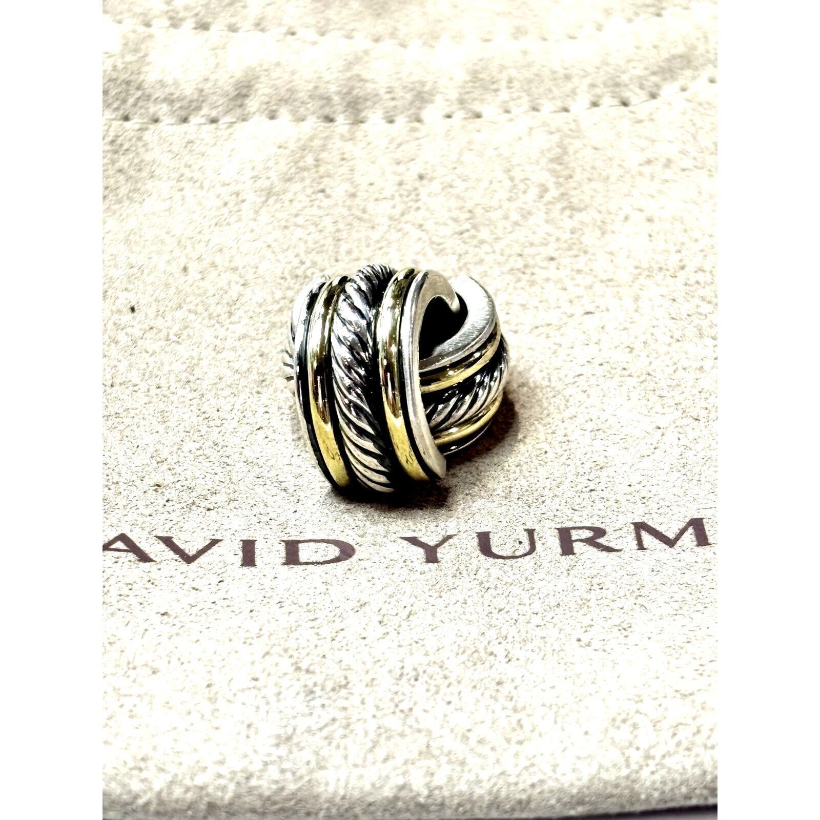 DAVID YURMAN Cable Classic Small Hoop Earrings 14k Gold & Sterling Silver