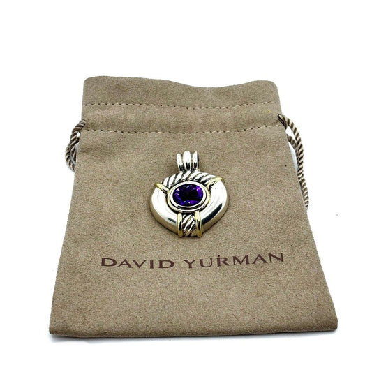 DAVID YURMAN 14K Gold & 925 Silver Renaissance Amethyst Enhancer Clip-On Pendant