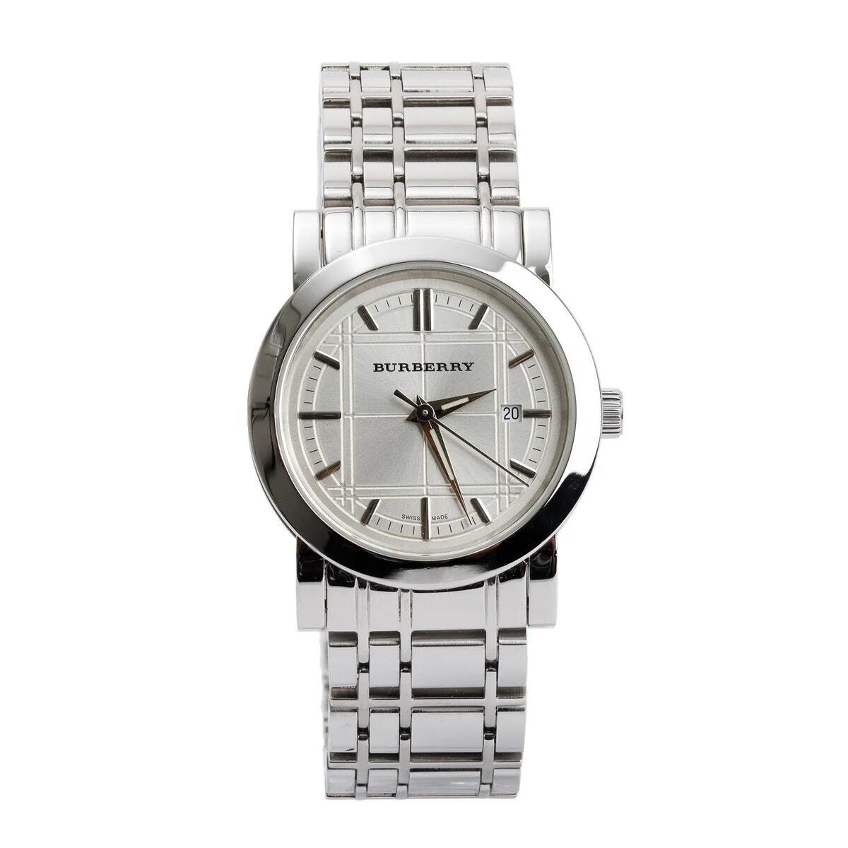 BURBERRY Unisex Heritage 38mm Silver Stainless Steel Swiss Watch