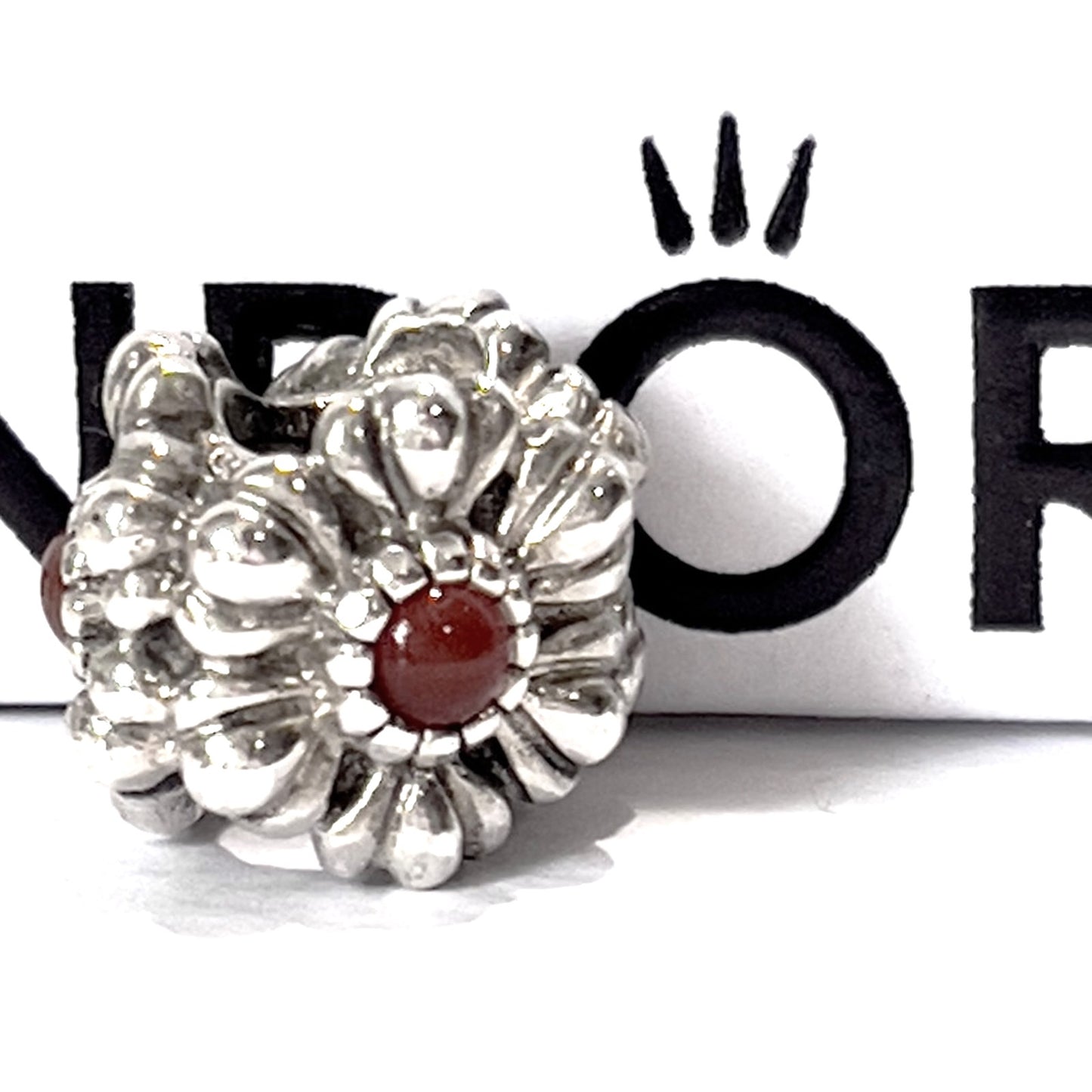 PANDORA Retired Sterling Silver January Garnet Blooms Birthday - 790580GR