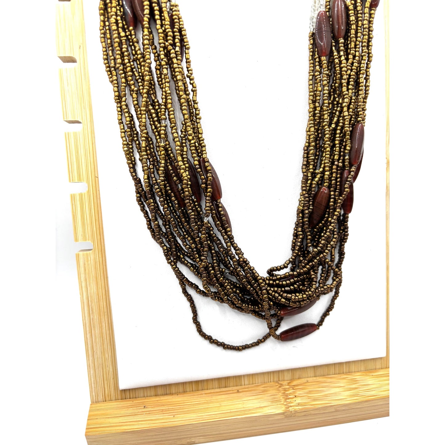 SILPADA Bronze Seed Beads Multi Strand Necklace