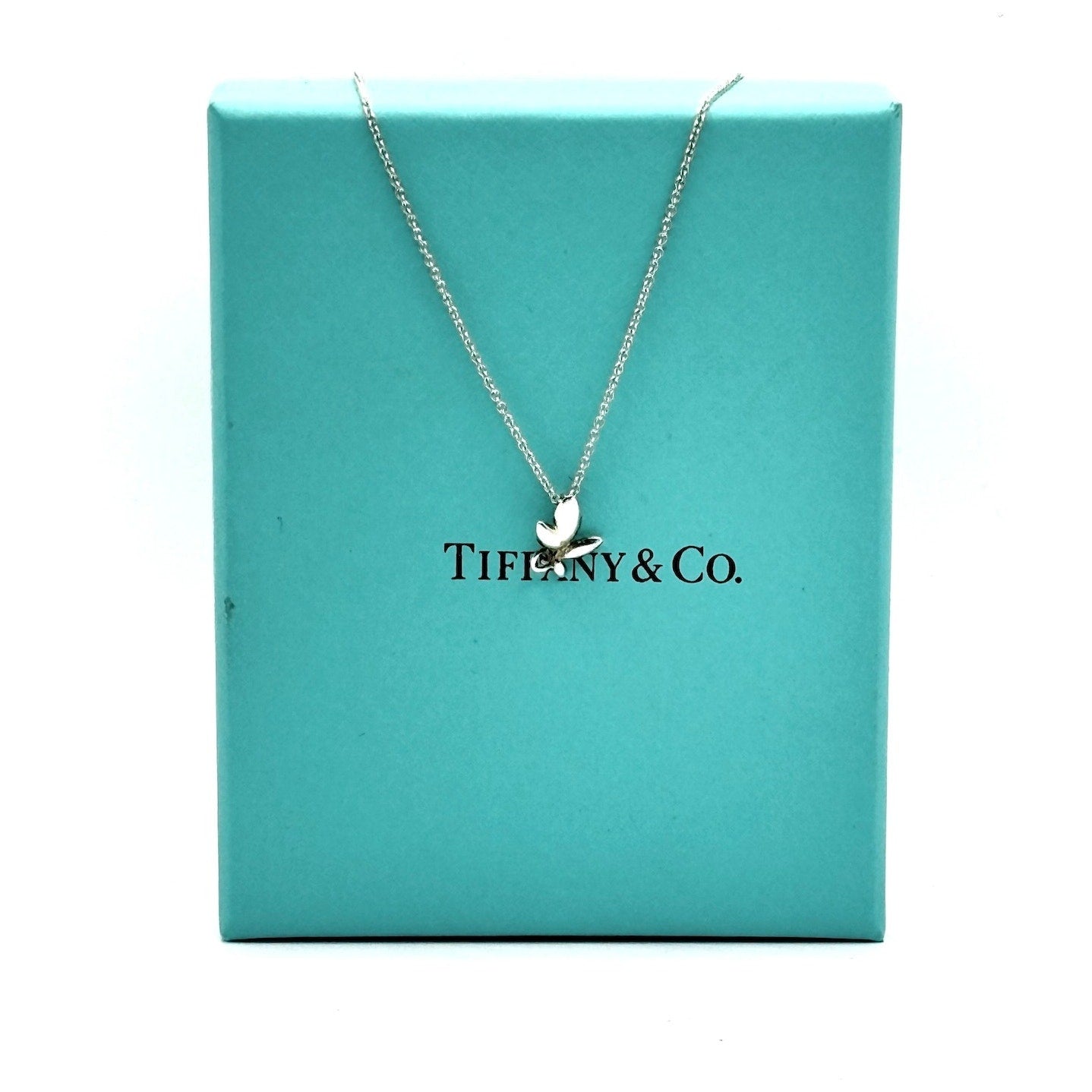 TIFFANY & CO. Sterling Silver Paloma Picasso Olive Leaf Necklace