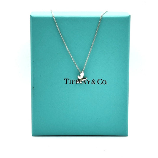 TIFFANY & CO. Sterling Silver Paloma Picasso Olive Leaf Necklace