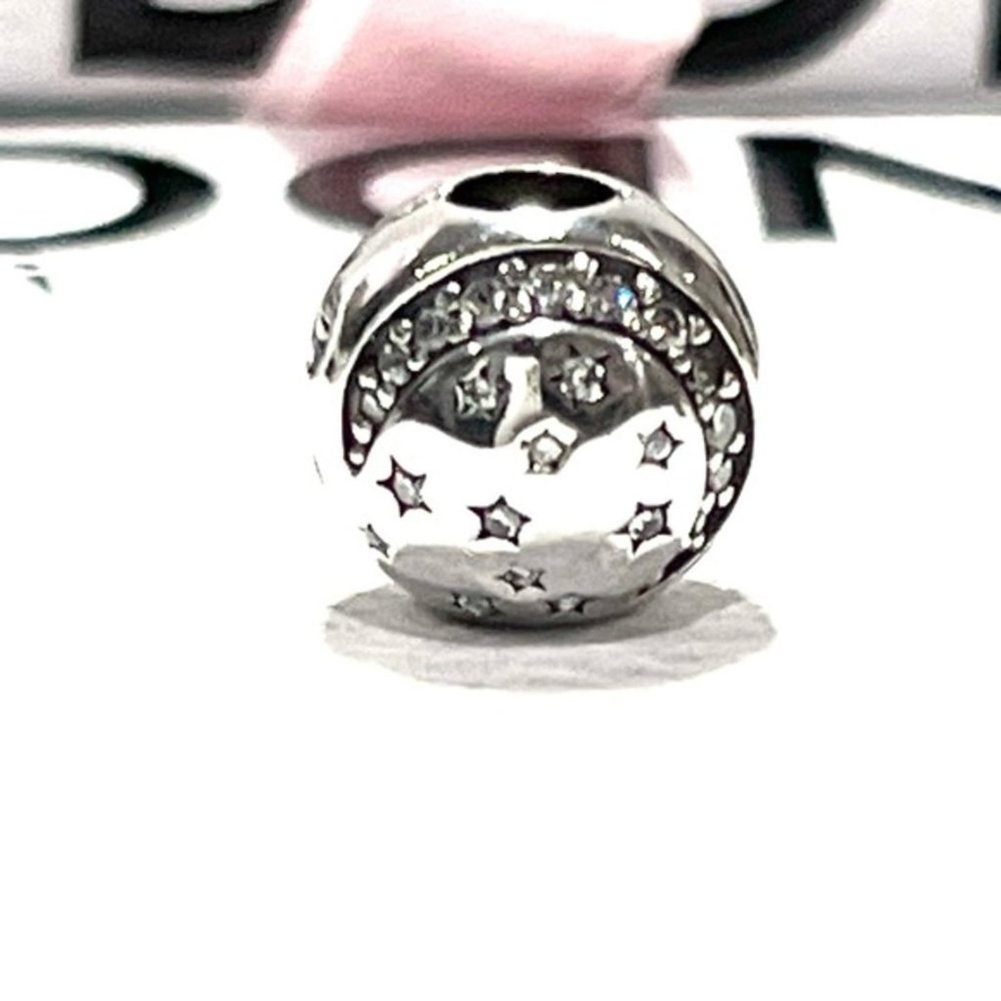 PANDORA Sparkling Moon & Star Clip Charm With CZ Retired - 791386CZ