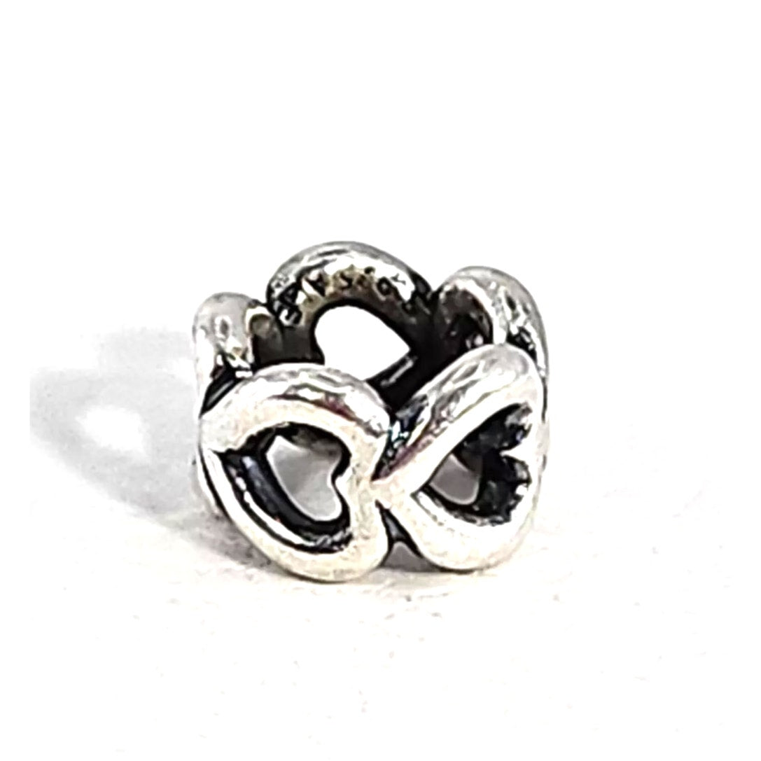 PANDORA Retired Sterling Silver Open Heart Spacer - 790454