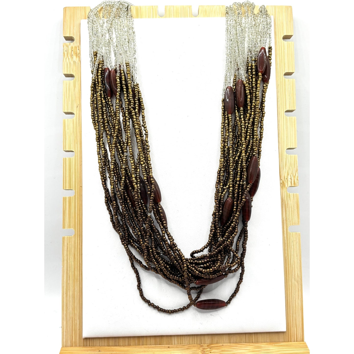 SILPADA Bronze Seed Beads Multi Strand Necklace