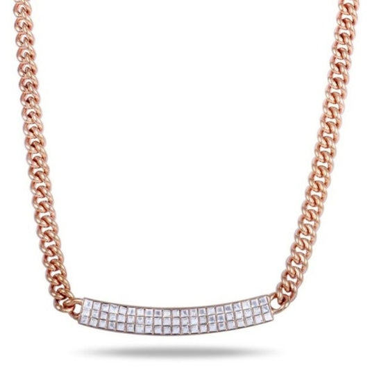 SWAROVSKI CRYSTAL Women's Rose Gold Plated Vio Bar Necklace