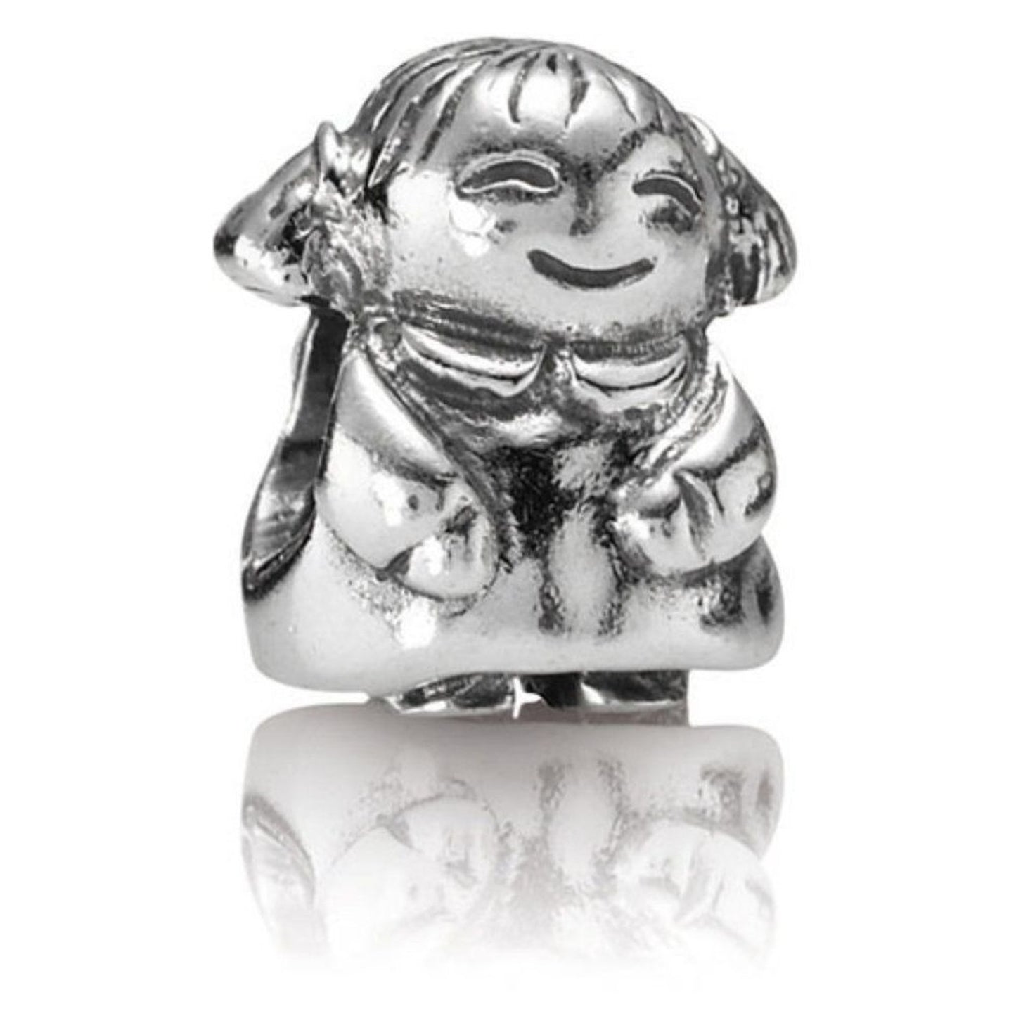 PANDORA Retired Sterling Silver Young Girl Family Bead - 790375