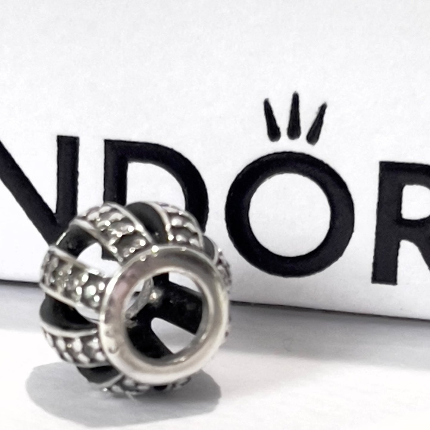 PANDORA Sterling Silver Leading Lady Open Works CZ Charm 791115CZ