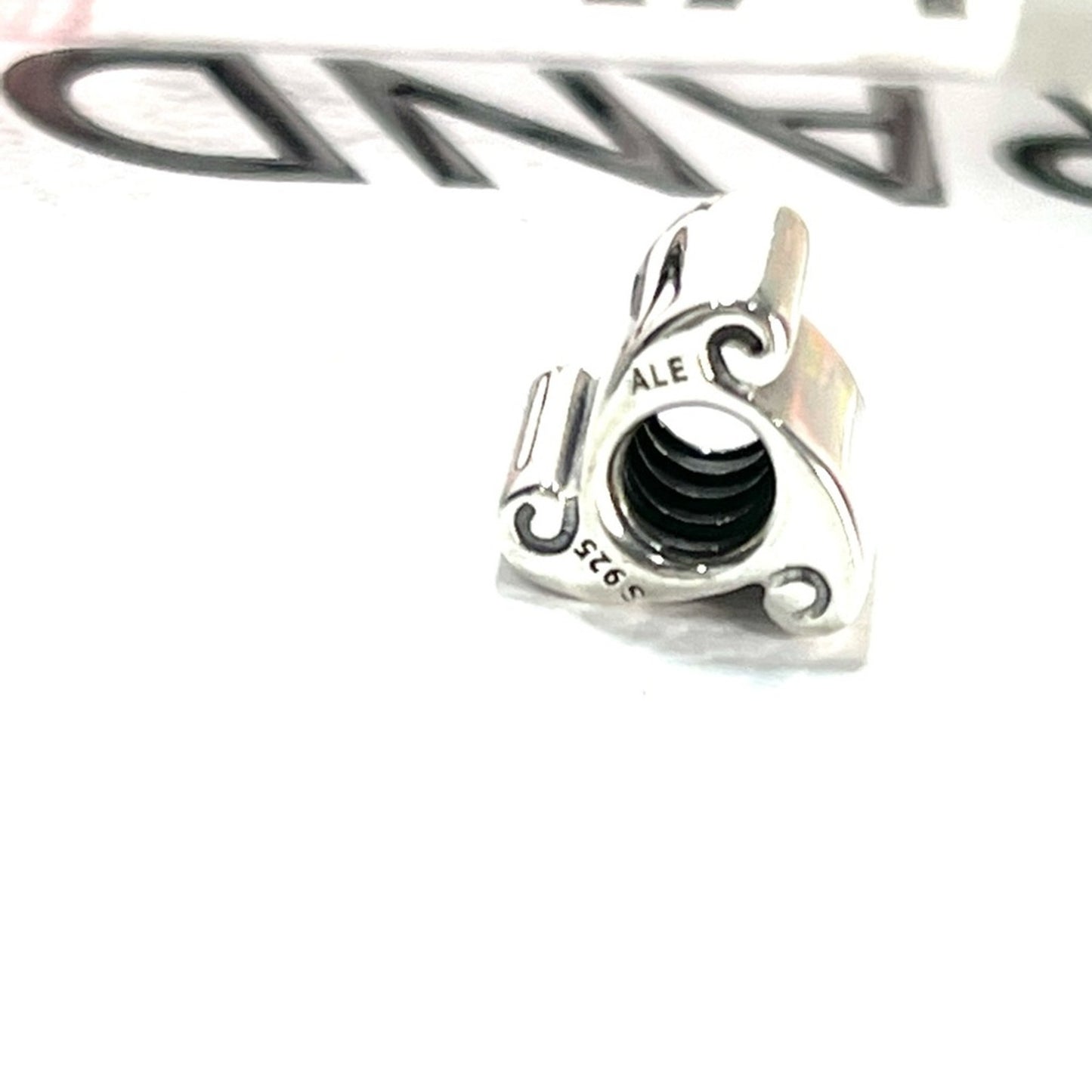 PANDORA Retired Sterling Silver Forever Together Scroll Bead - 790513